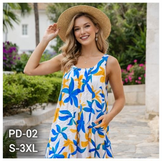 Second image of Coastal Bloom Midi Dress (PD-02)
