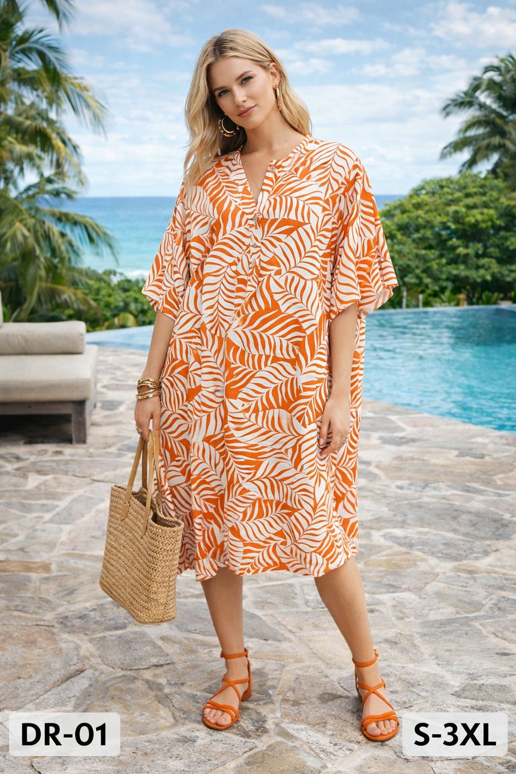 Tropical Breeze Midi Dress